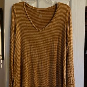 American Eagle- long sleeve v-neck shirt